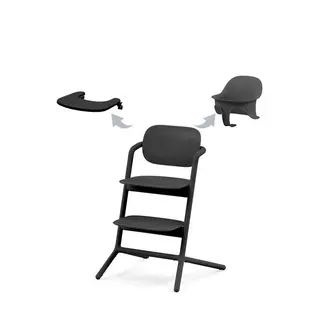Produktfoto för Cybex Lemo 3in1 matstol/babyset/bricka, stunning black