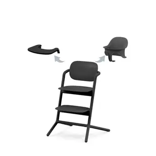 Produktfoto för Cybex Lemo 3in1 matstol/babyset/bricka, stunning black