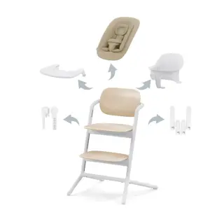 Produktfoto för Cybex Lemo 4in1 matstol/sitter/babyset/bricka, sand white