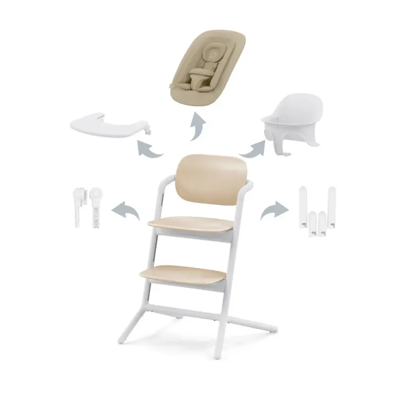 Alternativ bild 0 för Cybex Lemo 4in1 matstol/sitter/babyset/bricka, sand white