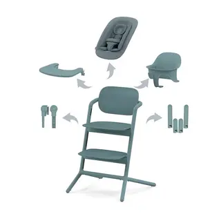 Produktfoto för Cybex Lemo 4in1 matstol/sitter/babyset/bricka, stone blue