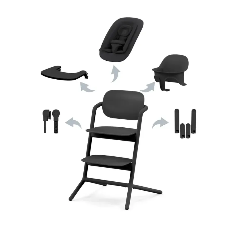 Alternativ bild 0 för Cybex Lemo 4in1 matstol/sitter/babyset/bricka, stunning black