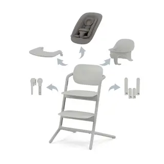 Produktfoto för Cybex Lemo 4in1 matstol/sitter/babyset/bricka, suede grey
