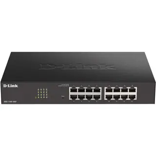Produktfoto för D-Link DGS 1100-16V2 - Switch - smart - 16 x 10/100/1000 - skrivbordsmodell, rackmonterbar