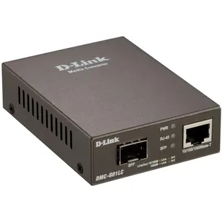 Produktfoto för D-Link DMC G01LC - Fibermediekonverterare - 1GbE - 10Base-T, 1000Base-LX, 1000Base-SX, 1000Base-ZX, 100Base-FX, 100Base-TX, 1000Base-T - RJ-45 / SFP (mini-GBIC)