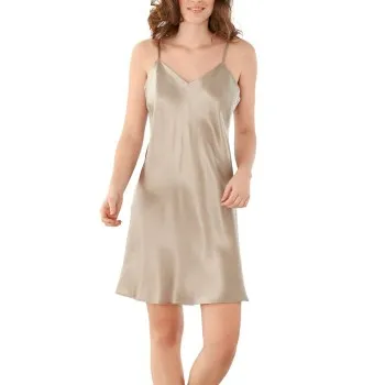 Alternativ bild 0 för Damella 44001 Nightdress Nougat silke Small Dam