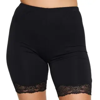 Produktfoto för Damella Bamboo Lace Shorts Svart ull X-Large Dam