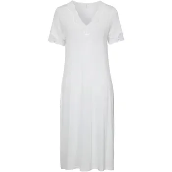 Alternativ bild 0 för Damella Bamboo Plain Lace Short Sleeve Nightdress Elfenben Bambu Medium Dam