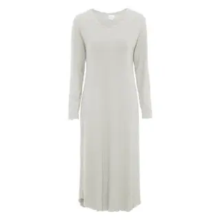 Produktfoto för Damella Bamboo Plain Long Sleeve Nightdress Grå Bambu Large Dam