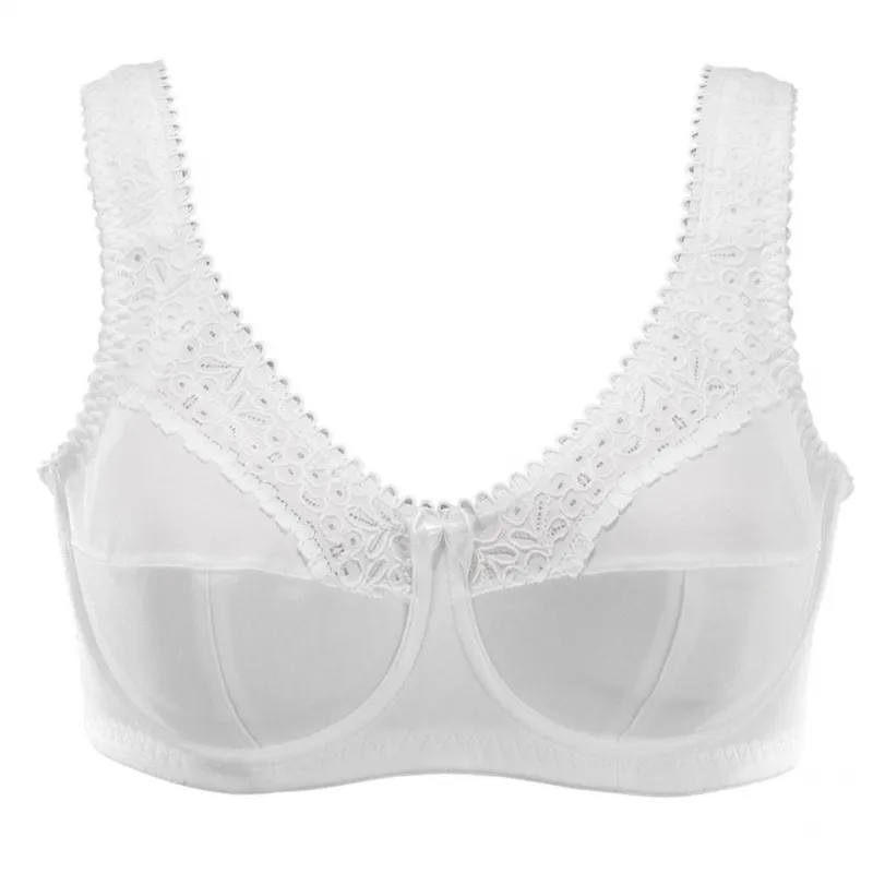 Bild 2 för Damella BH Classic Underwire Lace Bra Vit F 80 Dam