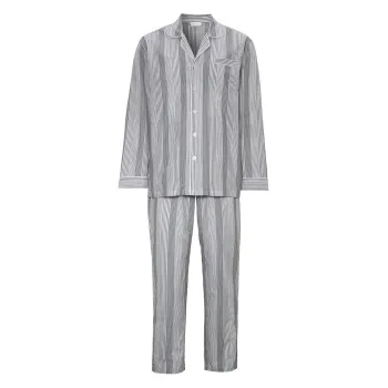 Alternativ bild 0 för Damella Carl Long Sleeve Pyjamas Grårandig bomull Small Dam