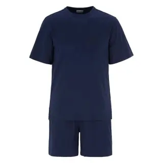 Produktfoto för Damella Edward Short Sleeve Pyjamas Marin bomull Medium Dam