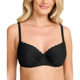 Produktfoto för Damella Grace Wavy Bikini Bra Svart D/E 40 Dam