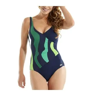 Produktfoto för Damella Julia Basic Swimsuit Blå/Grön 52 Dam