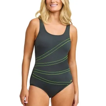 Alternativ bild 0 för Damella Keira Chlorine Resistant Swimsuit 36-50 Khaki polyester 54 Dam