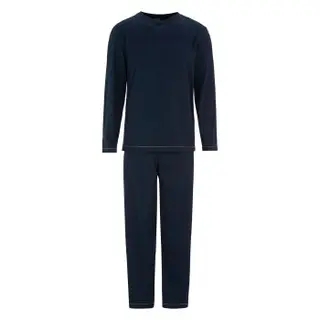Produktfoto för Damella Kurt Long Sleeve Pyjamas Marin bomull Medium Dam