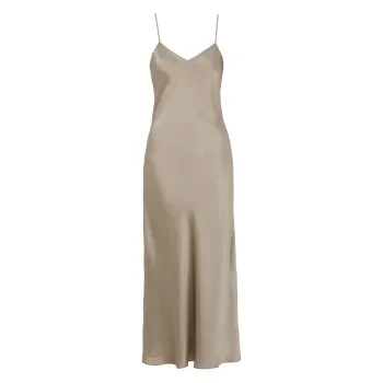 Alternativ bild 0 för Damella Long Silk Nightdress Nougat silke Small Dam