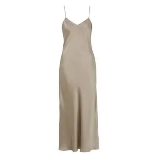 Produktfoto för Damella Long Silk Nightdress Nougat silke X-Large Dam