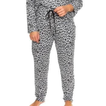 Alternativ bild 0 för Damella Melange Brushed Trousers Grå Large Dam