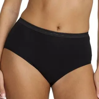 Produktfoto för Damella Trosor Classic Cotton Midi Brief Svart bomull Large Dam