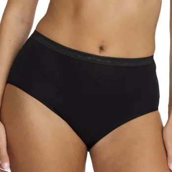 Alternativ bild 0 för Damella Trosor Classic Cotton Midi Brief Svart bomull Large Dam