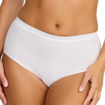 Alternativ bild 0 för Damella Trosor Classic Cotton Midi Brief Vit bomull Large Dam