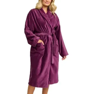 Produktfoto för Damella Unisex Torekov Robe Plommon bomull Small