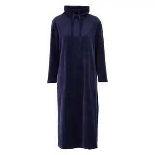 Produktfoto för Damella Velour Cosy Dress Marin Large Dam