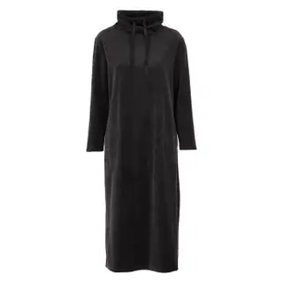 Produktfoto för Damella Velour Cosy Dress Svart Small Dam