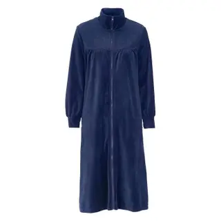 Produktfoto för Damella Velour Plain Robe Marin 3XL Dam