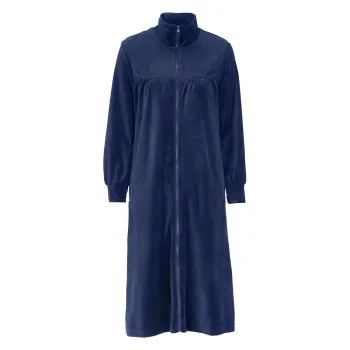 Alternativ bild 0 för Damella Velour Plain Robe Marin Medium Dam