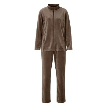 Alternativ bild 0 för Damella Velour Plain Suit Brun X-Large Dam