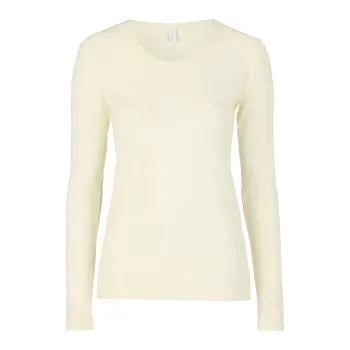 Alternativ bild 0 för Damella Wool Long Sleeve Top Benvit merinoull Small Dam