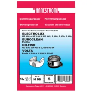 Produktfoto för Dammsugarpåsar, papper, 10st.