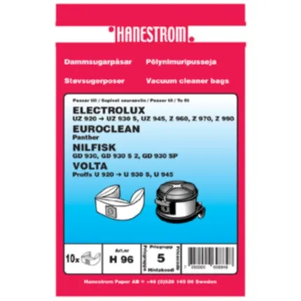 Alternativ bild 0 för Dammsugarpåsar, papper, 10st.