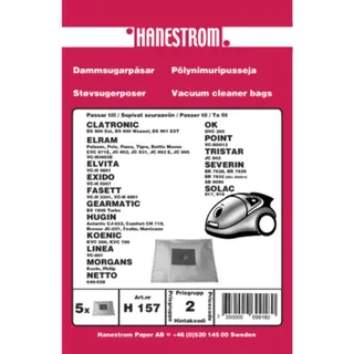 Produktfoto för Dammsugarpåsar, syntetfiber, 1x5st.