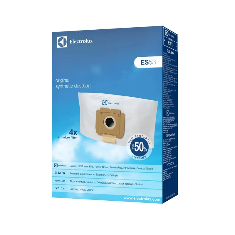 Alternativ bild 0 för Dammsugarpåsar, syntetfiber, 4st.
