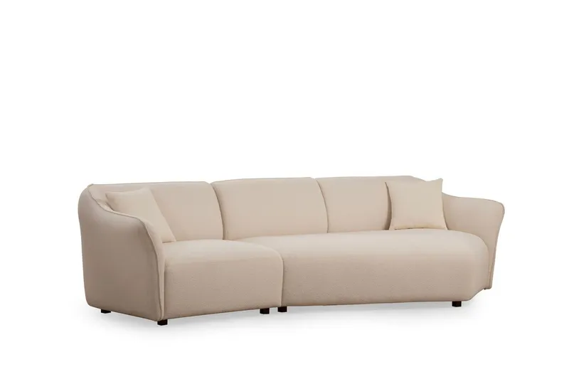 Bild 1 för Damor Svängd Soffa 3-sits - Beige
