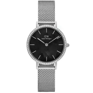 Produktfoto för Daniel Wellington DW Klocka Petite Lumine Bezel Sterling Black MOP 28mm Silver