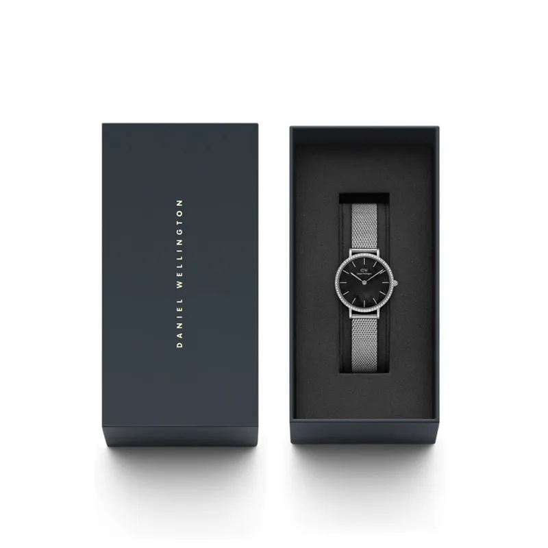 Bild 3 för Daniel Wellington DW Klocka Petite Lumine Bezel Sterling Black MOP 28mm Silver
