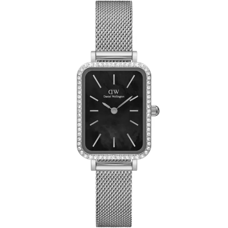 Bild 1 för Daniel Wellington DW Klocka Quadro Lumine Bezel Sterling Black MOP 20x26mm Silver