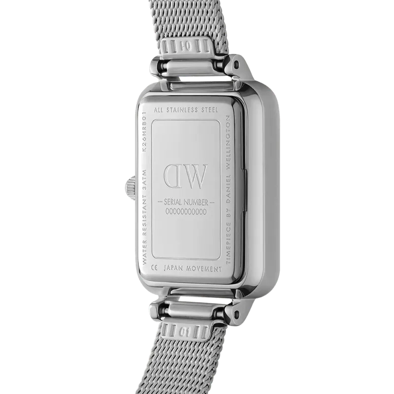 Bild 3 för Daniel Wellington DW Klocka Quadro Lumine Bezel Sterling Black MOP 20x26mm Silver
