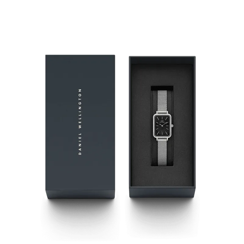 Bild 4 för Daniel Wellington DW Klocka Quadro Lumine Bezel Sterling Black MOP 20x26mm Silver