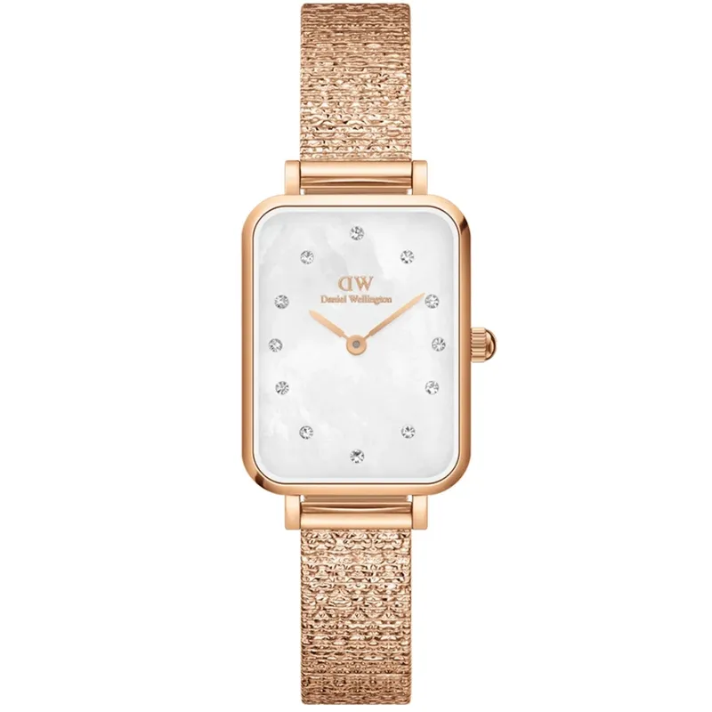 Bild 1 för Daniel Wellington DW Klocka Quadro Lumine Pressed Piano 20x26mm Rose Gold
