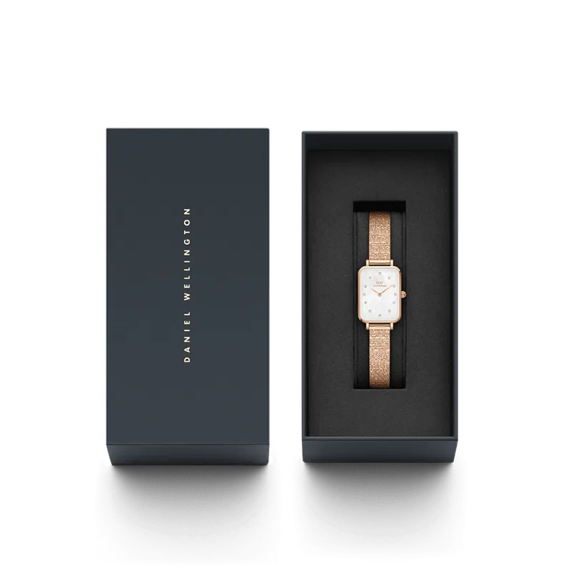 Bild 4 för Daniel Wellington DW Klocka Quadro Lumine Pressed Piano 20x26mm Rose Gold