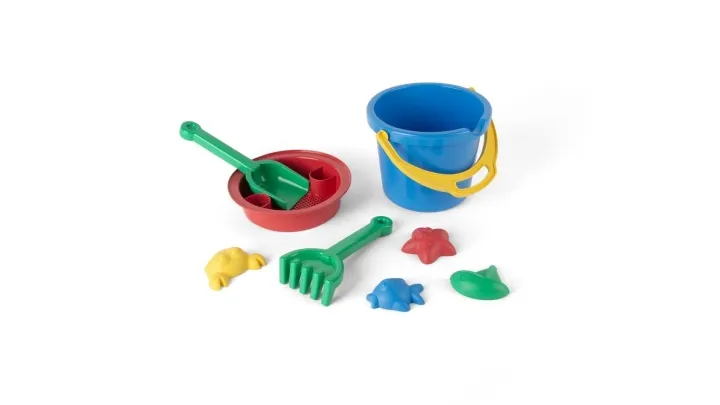 Alternativ bild 0 för Dantoy Classic Recycled – blå hinkar i nät (1433)