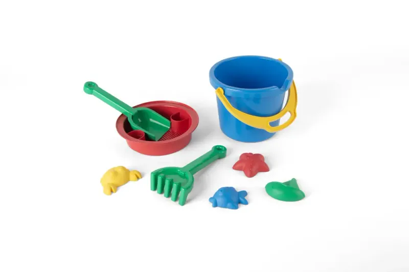Alternativ bild 0 för Dantoy Classic Recycled – blå hinkar i nät (1433)
