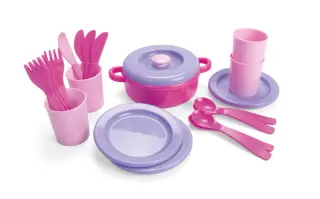 Produktfoto för Dantoy - Dinner set, Pink (4397) /Pretend Play /Pink