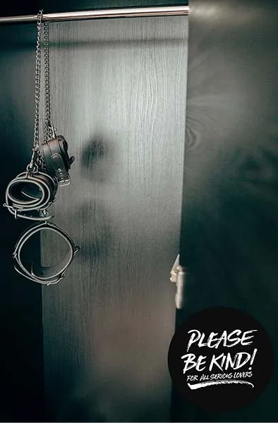 Bild 2 för Dark Desire - Svart Halsband Med Fotbojor