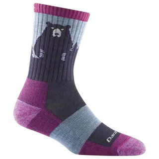 Produktfoto för Darn Tough Bear Town Micro Crew Light Cushion Socks Women Purple